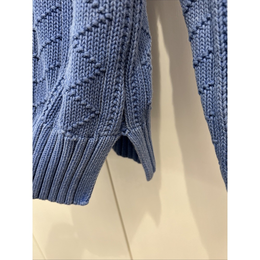 Polo Ralph Lauren BLUE Cable Knit Pullover Sweater Women's‎ Sz S, Cotton - Picture 4 of 9